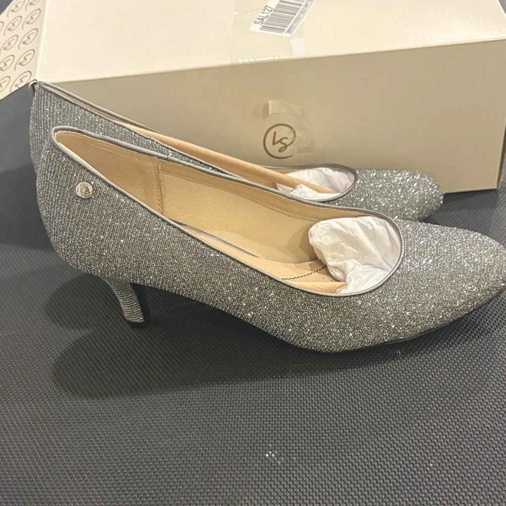 Life Stride Glittering Gray / sliver Heels